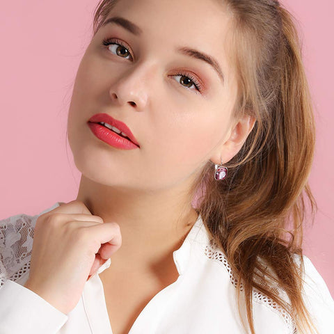 Asscher Cut  Elements Leverback Earrings