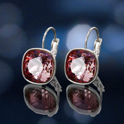 Asscher Cut  Elements Leverback Earrings