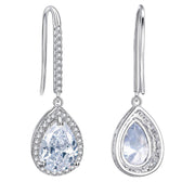 Pave Pear Cut Crystal Drop Earring ITALY Design  - ALILY