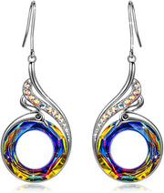 Flaming Phoenix Fire Swirl Drop Earring ITALY Design  - ALILY