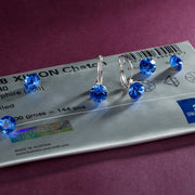 Round Baby 0.3" Crystals Leverback Earring ITALY Design  - ALILY