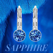 Round Baby 0.3" Crystals Leverback Earring ITALY Design  - ALILY