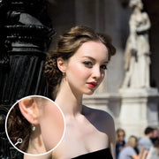 Round Baby 0.3" Crystals Leverback Earring ITALY Design  - ALILY
