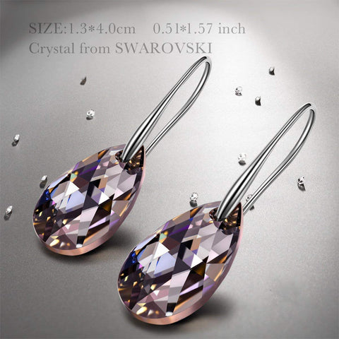 Vivid Light Crystal Drop Earring ITALY Design  - ALILY