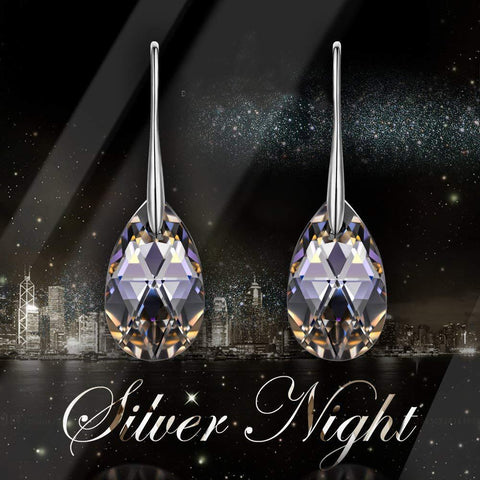 Vivid Light Crystal Drop Earring ITALY Design  - ALILY