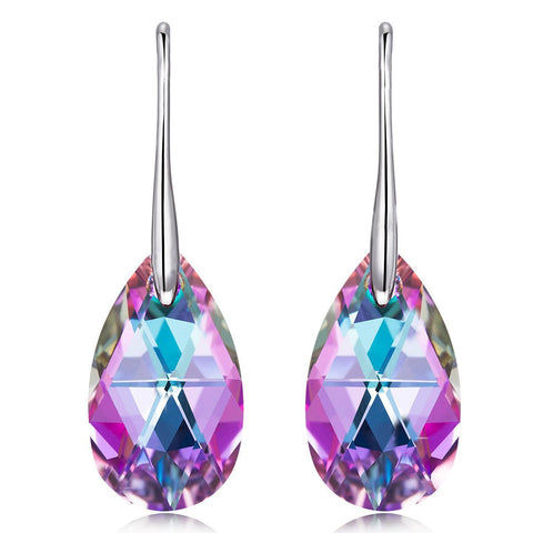 Vivid Light Crystal Drop Earring ITALY Design  - ALILY