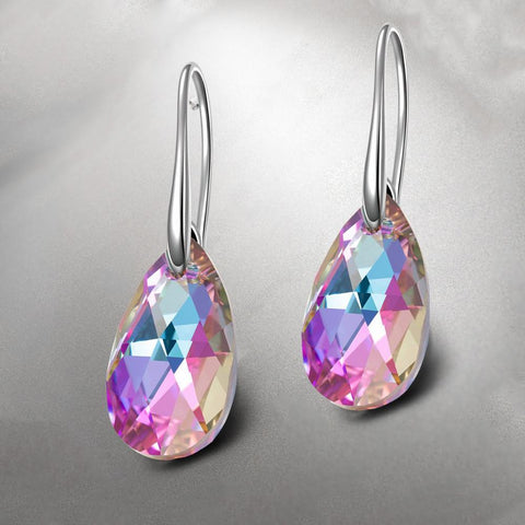 Vivid Light Crystal Drop Earring ITALY Design  - ALILY