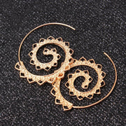 2 Pack: Modern 14K Gold Plating Multi Filigree Heart Swirl Hoop Earrings ITALY Design