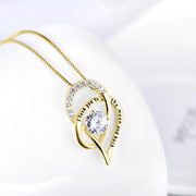 Love you to The Moon & Back Necklace Made with Austrian Elements in 18K Gold Plating ITALY Design  - ALILY