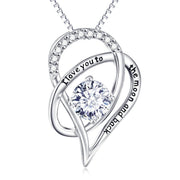 Love you to The Moon & Back Necklace Made with Austrian Elements in 18K Gold Plating ITALY Design  - ALILY