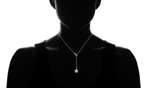 Infinity Y Necklace made with Swarovski Elements in Sterling Silver - ALILY  www..com fashion jewelry for women