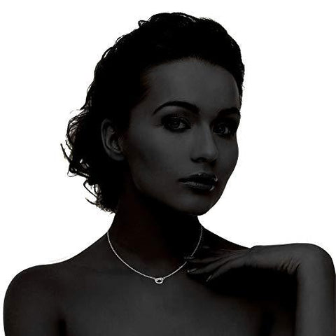Trendy Twist Necklace 18"  - 14K White Gold Plated