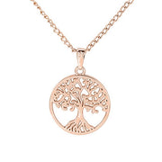 Bohemian Filigree Tree Of Life Necklace Set in 14K Rose Gold, , ALILY , ALILY   jewelryjewelry deals, swarovski crystal jewelry, groupon jewelry,, jewelry for mom, 