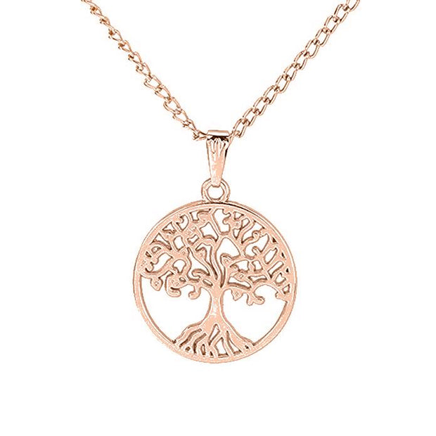 Bohemian Filigree Tree Of Life Necklace Set in 14K Rose Gold, , ALILY , ALILY   jewelryjewelry deals, swarovski crystal jewelry, groupon jewelry,, jewelry for mom, 