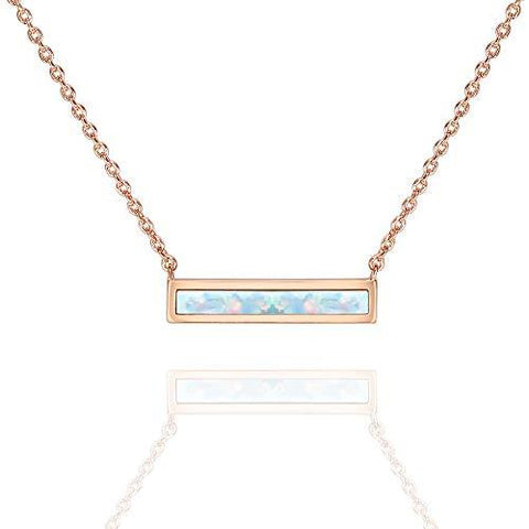 Bohemian Design Simulated Opal Bar Necklace in 18K Gold - 2 Styles, , ALILY , ALILY   jewelryjewelry deals, swarovski crystal jewelry, groupon jewelry,, jewelry for mom, 