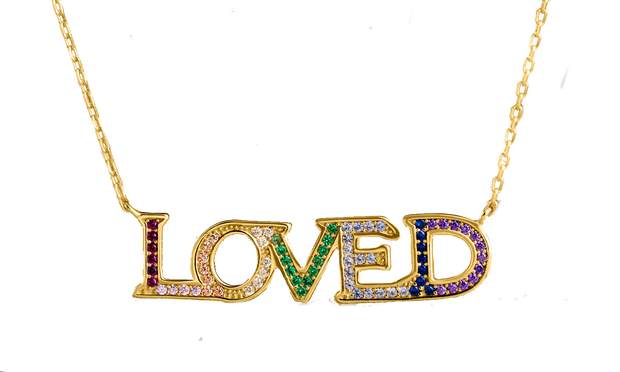 LOVED Pave Necklace in 18K Gold Plated
