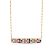 Rainbow Austrian Elements Pendant Necklaces in 14K Gold (Multiple Options) ITALY Design  - ALILY