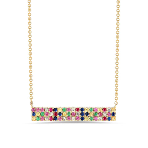Rainbow Austrian Elements Pendant Necklaces in 14K Gold (Multiple Options) ITALY Design  - ALILY
