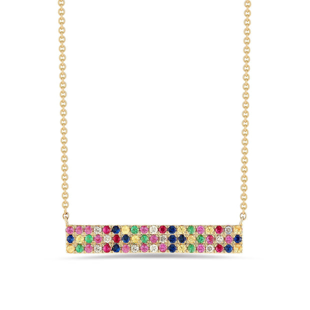 Rainbow Austrian Elements Pendant Necklaces in 14K Gold (Multiple Options) ITALY Design  - ALILY