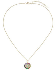 Rainbow Austrian Elements Pendant Necklaces in 14K Gold (Multiple Options) ITALY Design  - ALILY