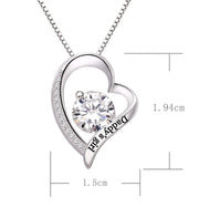 "Daddys Girl" Heart Necklace Embellished with Swarovski Crystals in 18K White Gold Plated, Necklace, ALILY , ALILY   jewelryjewelry deals, swarovski crystal jewelry, groupon jewelry,, jewelry for mom, 