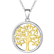 Spring is Here Multi-Color Tree of Life Filigree Necklace in 14K Gold Plating