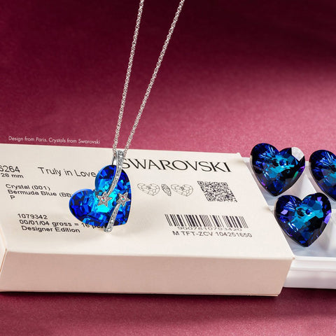 Bermuda Blue  Elements Stars in the Sky Pendant Necklace in 14K White Gold