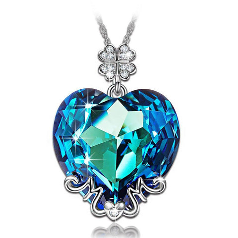 Light Blue  Heart Shaped Pav&