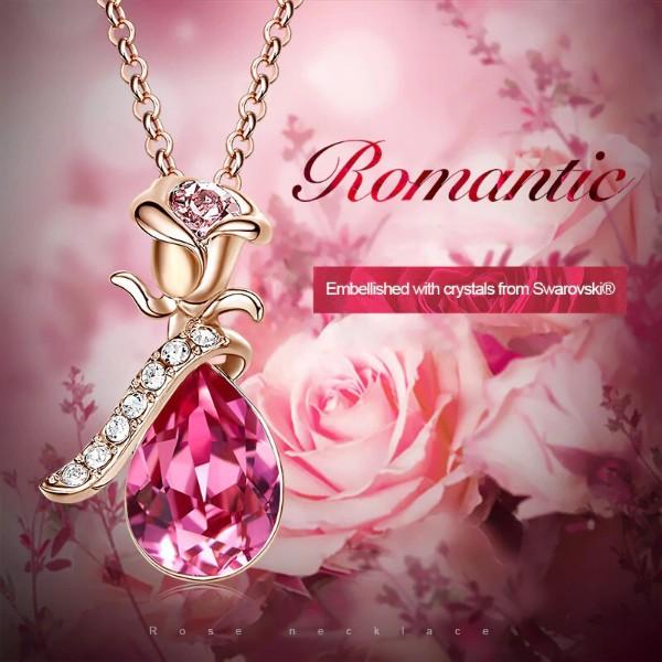 Pink  Elements Teardrop Pear Cut Pav&