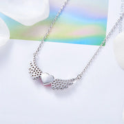 Angel in My Heart Forever Necklace in Rhodium Plating