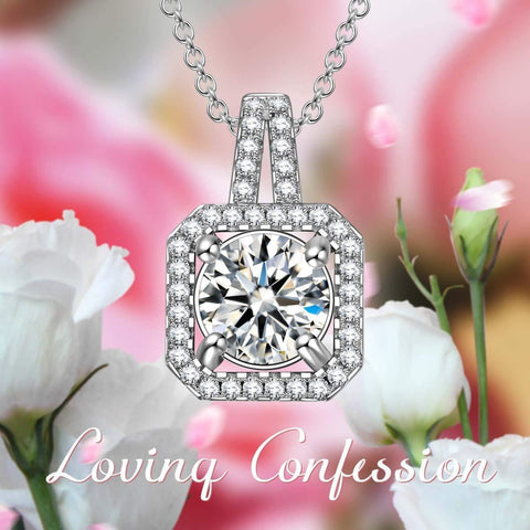 LOVING Confession- Pave All Around Necklace ITALY Design  - ALILY
