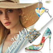 Aurora Borealis The Key To My Heart Pendant Necklace