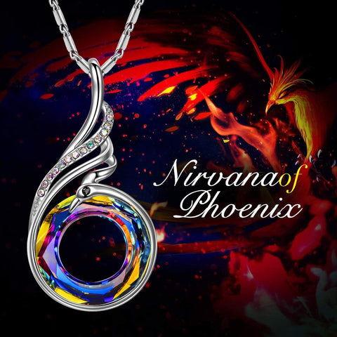 Dark Aurora Borealis Curved Rhombus Drop Necklace