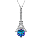 Eiffel Tower Pave Necklace ITALY Design  - ALILY