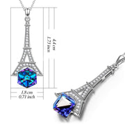 Eiffel Tower Pave Necklace ITALY Design  - ALILY