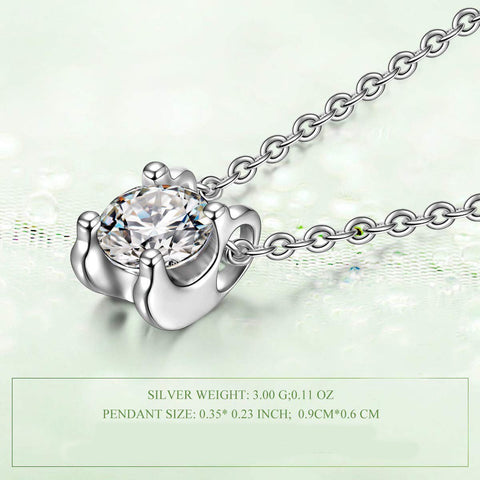 1.00 Ct Diamond Created Necklace ITALY Design  - ALILY