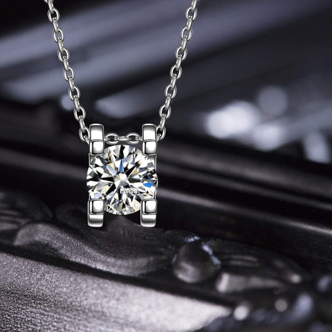 1.00 Ct Diamond Created Necklace ITALY Design  - ALILY