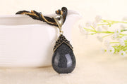 Oval Cut Quartz Thai Design Pav’e Pendant Necklace - 6 Options