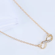 Italian  Pav’e Infinity Necklace in 14K Gold Plating