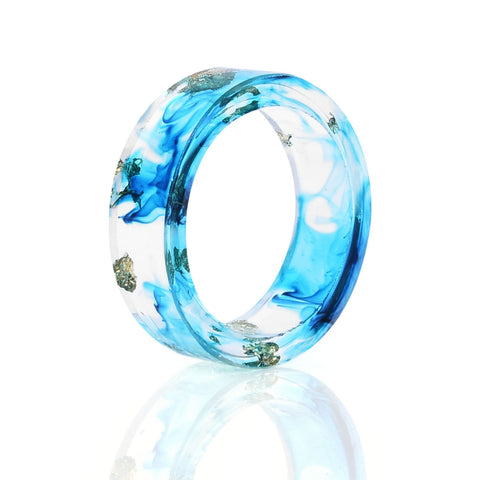 Malibu Blue Tie-Dye Glass Unisex Ring