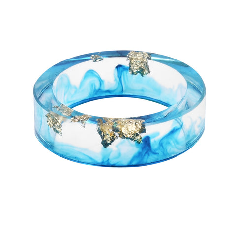 Malibu Blue Tie-Dye Glass Unisex Ring