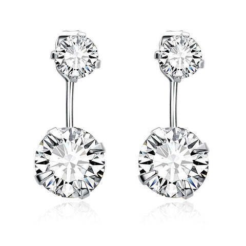 Duo Swarovski Elements Drop Earrings in 18K White Gold, Earring, ALILY , ALILY   jewelryjewelry deals, swarovski crystal jewelry, groupon jewelry,, jewelry for mom, 