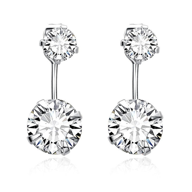 Duo Swarovski Elements Drop Earrings in 18K White Gold, Earring, ALILY , ALILY   jewelryjewelry deals, swarovski crystal jewelry, groupon jewelry,, jewelry for mom, 