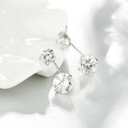 Duo Swarovski Elements Drop Earrings in 18K White Gold, Earring, ALILY , ALILY   jewelryjewelry deals, swarovski crystal jewelry, groupon jewelry,, jewelry for mom, 