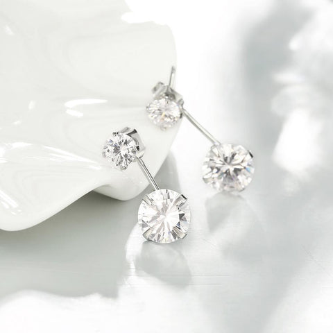 Duo Swarovski Elements Drop Earrings in 18K White Gold, Earring, ALILY , ALILY   jewelryjewelry deals, swarovski crystal jewelry, groupon jewelry,, jewelry for mom, 