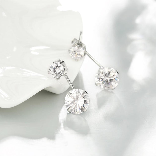 Duo Swarovski Elements Drop Earrings in 18K White Gold, Earring, ALILY , ALILY   jewelryjewelry deals, swarovski crystal jewelry, groupon jewelry,, jewelry for mom, 