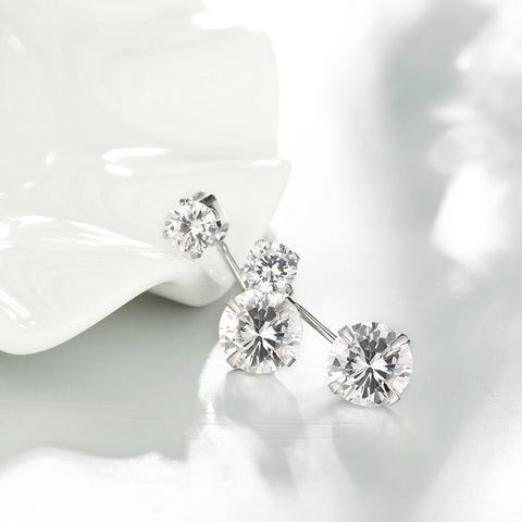 Duo Swarovski Elements Drop Earrings in 18K White Gold, Earring, ALILY , ALILY   jewelryjewelry deals, swarovski crystal jewelry, groupon jewelry,, jewelry for mom, 
