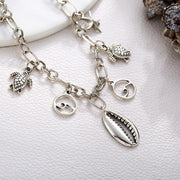 Charm Bracelet of the Sea 18K White Gold Plated Bracelet ITALY Design