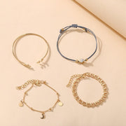 4 Piece Roman Bracelet Set With  Crystals 18K Gold Plated Bracelet ITALY Design