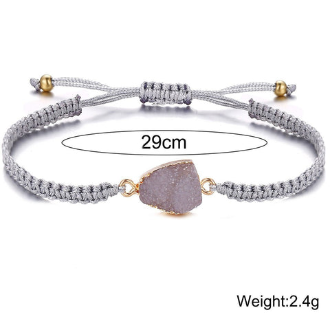 Natural Stone  18K Gold Plated Bracelet ITALY Design